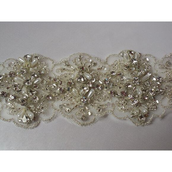 Rhinestone bridal belt, beaded wedding belt sash rhinestone crystal bridal belt - Picture 4 of 6